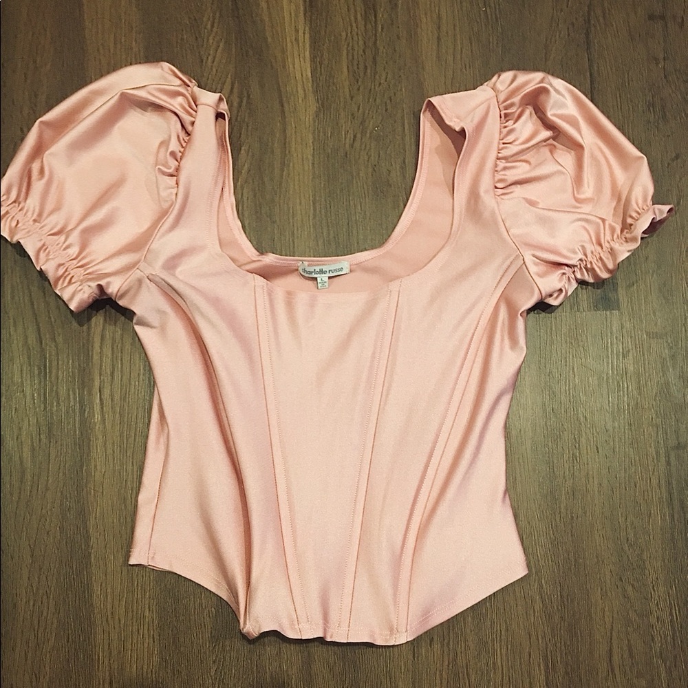 Pink Puffy Sleeve Top